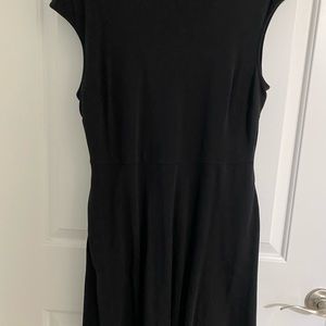 Black sleeveless cotton dress, size L